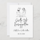 恐竜の結婚式 Save The Date セーブザデート (正面)