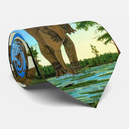 恐竜の絵のタイChassmosaurus Gregory Paul ネクタイ (ロール)