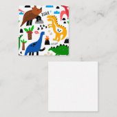 恐竜の継ぎ目のない模様 エンクロージャーカード (正面/裏面)