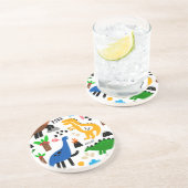 恐竜の継ぎ目のない模様 コースター (側面)