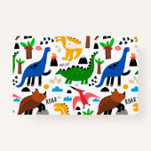 恐竜の継ぎ目のない模様 バッジ (裏面)