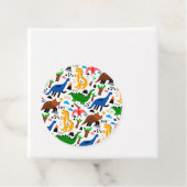 恐竜の継ぎ目のない模様 フェイバータグ (インサイチュ)