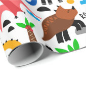 恐竜の継ぎ目のない模様 ラッピングペーパー (ロールコーナー)