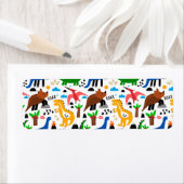 恐竜の継ぎ目のない模様 ラベル (インサイチュ)