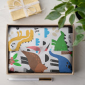 恐竜の継ぎ目のない模様 薄葉紙 (ギフト)