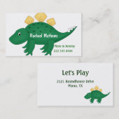 恐竜の緑のママカード コーリングカード (正面/裏面)