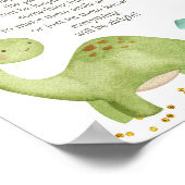 恐竜の緑の深夜おむつゲームのポスター ポスター (角)