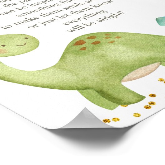 恐竜の緑の深夜おむつゲームのポスター ポスター (角)