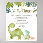 恐竜の緑の深夜おむつゲームのポスター ポスター (正面)