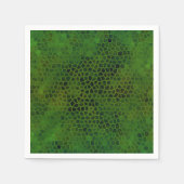 恐竜の緑の隠れ家 スタンダードカクテルナプキン (正面)