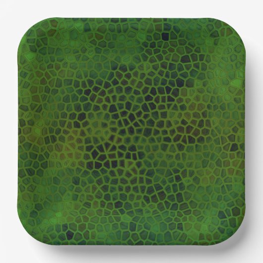 恐竜の緑の隠れ家 ペーパープレート (正面)