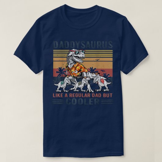恐竜の脂肪を戻す通常のパパのようなダディサウルス Tシャツ (デザイン正面)
