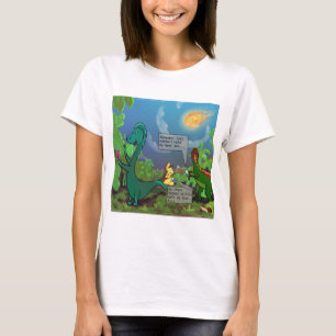 恐竜の自撮り 女性 コミックTシャツ Tシャツ