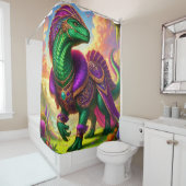 恐竜の芸術 シャワーカーテン (インサイチュ)