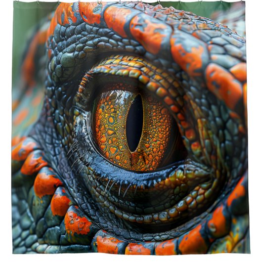 恐竜の芸術 シャワーカーテン (正面)