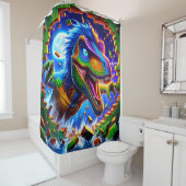 恐竜の芸術 シャワーカーテン (インサイチュ)