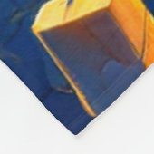 恐竜の芸術 フリースブランケット (角)