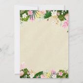 恐竜の若い野生で自由な恐竜の誕生日 招待状 (裏面)