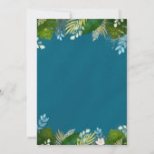 恐竜の若い野生と3つの恐竜誕生日 招待状 (裏面)