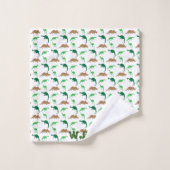 恐竜の若手愛好家のための3ピースタオルセット バスタオルセット (ウォッシュタオル)