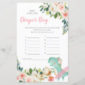 恐竜の茶のパーティーおむつバッグの内容を推測 (正面)