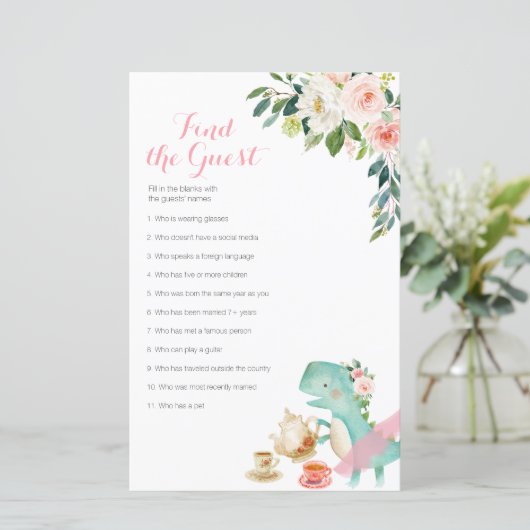 恐竜の茶のパーティーフローラを見つけるゲストゲーム (スタンド正面)