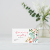 恐竜の茶パーティーはキャンディの数を推測 エンクロージャーカード (スタンド正面)