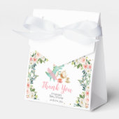 恐竜の茶パーティー誕生日赤ちゃんシャワーお願いボックス フェイバーボックス (正面サイド)