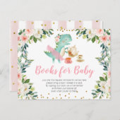 恐竜の茶パーティー赤ちゃんシャワーベビー本 インビテーションポストカード (正面/裏面)