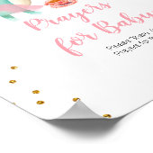 恐竜の茶パーティー赤ちゃんシャワー祈りの言葉ベビー ポスター (角)