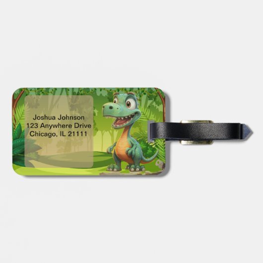 恐竜の荷札 ラゲッジタグ (裏面横)