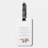 恐竜の荷物タグ ラゲッジタグ (裏面縦)