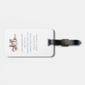 恐竜の荷物タグ ラゲッジタグ (裏面横)