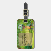 恐竜の荷物タグ ラゲッジタグ (正面縦)
