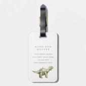 恐竜の荷物タグ ラゲッジタグ (裏面縦)