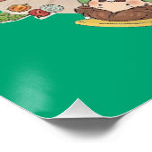恐竜の衣装を着た子供たちのパーティー ポスター (コーナー)
