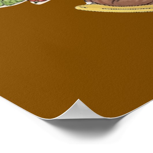 恐竜の衣装を着た子供たちのパーティー ポスター (角)