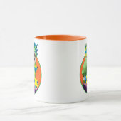 恐竜の衣装を着た犬 マグカップ (中央)