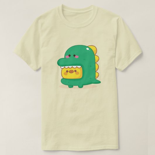 恐竜の衣装を着た雛Tシャツ Tシャツ (デザイン正面)