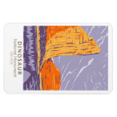 恐竜の記念碑ヴィンテージ マグネット (横)