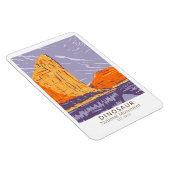 恐竜の記念碑ヴィンテージ マグネット (右側)