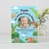 恐竜の誕生日お礼カード – 子供 サンキューカード (スタンド正面)