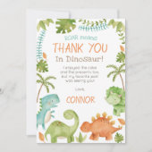 恐竜の誕生日お礼カード 招待状 (正面)