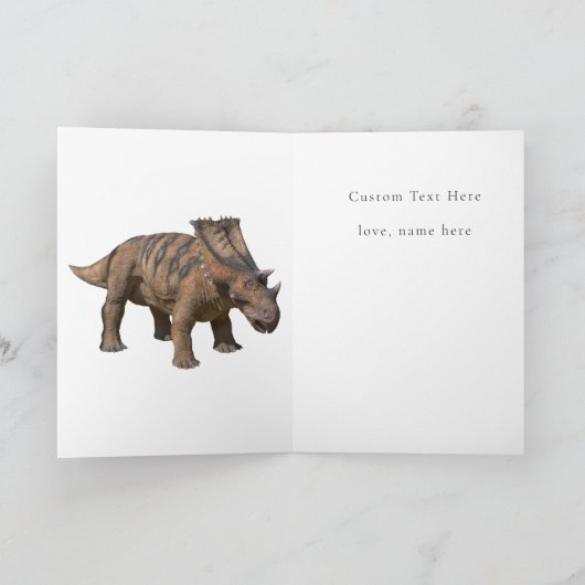 恐竜の誕生日が轟音を鳴らす良い時間 カード (内部)