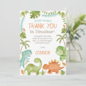 恐竜の誕生日のサンキューカード 招待状 (スタンド正面)
