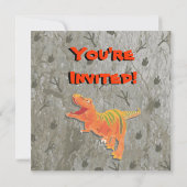 恐竜の誕生日のパーティの招待状 招待状 (裏面)