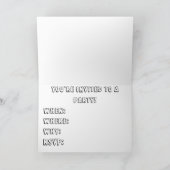 恐竜の誕生日のパーティの招待状 招待状 (内部)