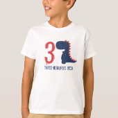 恐竜の誕生日のワイシャツ Tシャツ (正面)