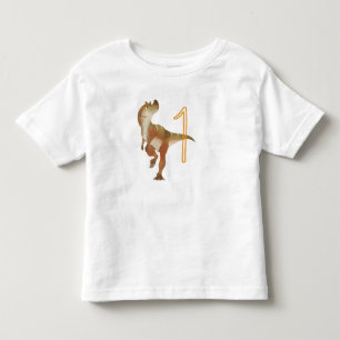 恐竜の誕生日の少年 トドラーTシャツ