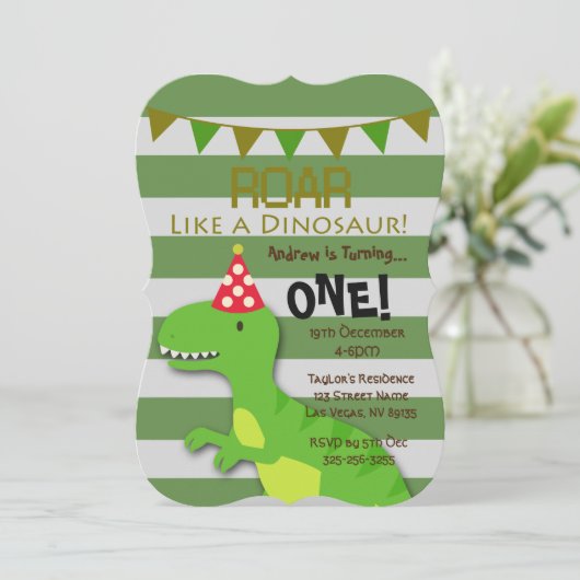 恐竜の誕生日の招待状のようなとどろき 招待状 (スタンド正面)